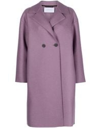 Harris Wharf London - Double-breasted Buttoned Wool Coat - Lyst
