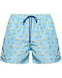 Paul Smith - Peach-Print Swim Shorts - Lyst