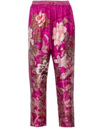 Pierre Louis Mascia - Floral-print Silk Trousers - Lyst