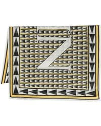Lanvin - Geometric-Print Fringed Scarf - Lyst