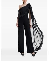 Gemy Maalouf - Ruffled One-Shoulder Jumpsuit - Lyst