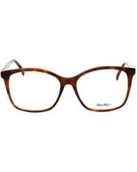 Max Mara - Rectangle-Frame Glasses - Lyst