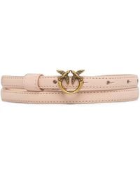 Pinko - Thin Belt With Love Birds Buckle, 1Cm - Lyst