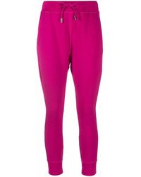 Pantalones de chándal con logo estampado DSquared² de Algodón de color Rosa de gimnasio y entrenamiento de Pantalones de chándal y joggers Mujer Ropa de Ropa deportiva 