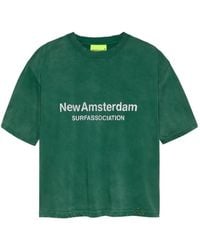 New Amsterdam - Logo-Print Distressed T-Shirt - Lyst