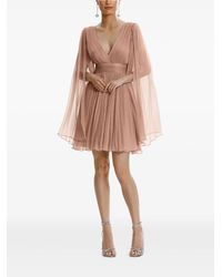 Framboise - Palmer Cape-Sleeve Silk Mini Dress - Lyst