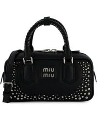 Miu Miu - Arcadie Studded Leather Bag - Lyst