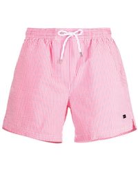 BOSS - Velvetfish Striped Swim Shorts - Lyst