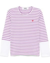 COMME DES GARÇONS PLAY - Long-Sleeve Striped T-Shirt - Lyst