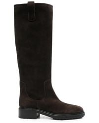 Aeyde - D Stivali Suede Knee-High Boots - Lyst