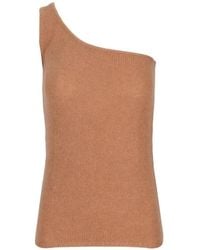 LA ROSE - One-Shoulder Knitted Top - Lyst