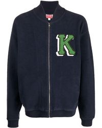 KENZO - Logo-print Fleece Jacket - Lyst