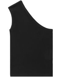 Agolde - One-shoulder Ribbed Tank Top - Lyst