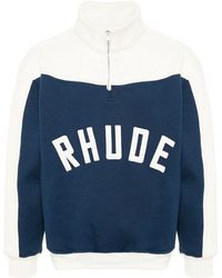 Rhude - Contrast Varsity Cotton Sweatshirt - Lyst