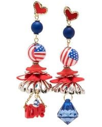Amir Slama - American-Flag Statement Drop Earrings - Lyst