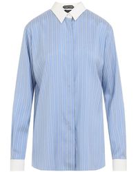 Tom Ford - Chemise En Soie À Rayures - Lyst