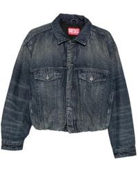 DIESEL - Faded-Effect Denim Jacket - Lyst