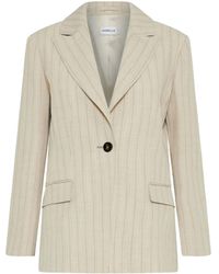 Marella - Facile Striped Button Blazer - Lyst