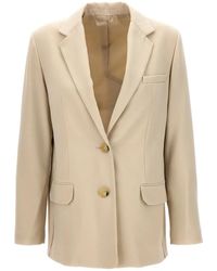 Helmut Lang - Single-Breasted Wool Blend Blazer - Lyst