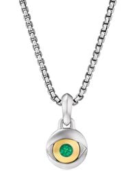 David Yurman - Sterling Evil Eye Emerald Amulet (14.5Mm) - Lyst