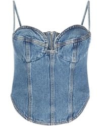 Magda Butrym - Top vaquero estilo corsé - Lyst