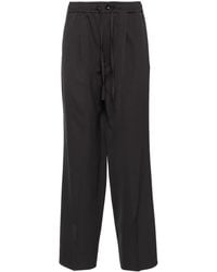 Attachment - Drawstring-Waistband Wool Trousers - Lyst