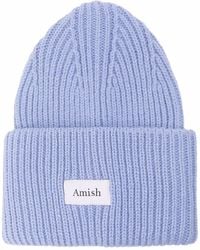 AMISH - Bonnet Nervuré À Patch Logo - Lyst