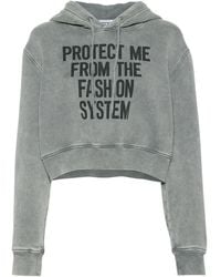 Moschino - Slogan-Print Organic-Cotton Hoodie - Lyst