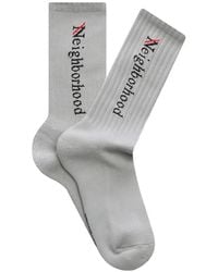 Neighborhood - Logo-Detail Ribbed Socks - Lyst