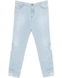 Ermanno Scervino - Embroidered Denim Jeans - Lyst