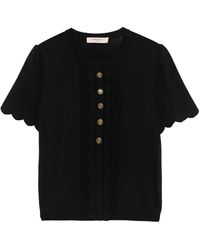 Twinset - Scalloped-Trim Cotton Top - Lyst