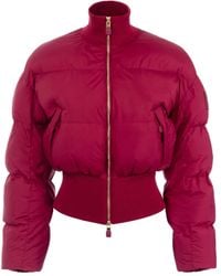 Elisabetta Franchi - Ribbed Quilted Down Jacket - Lyst