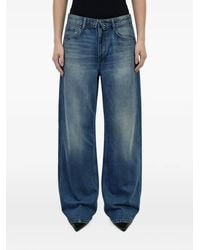 Liu Jo - Zip-Detail Wide-Leg Jeans - Lyst