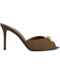 Giuseppe Zanotti - Crystal-Embellished Peep-Toe Mules - Lyst