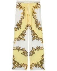 Alice + Olivia - Ojai Baroque-Print Drawstring Palazzo Pants - Lyst