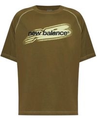 New Balance - Logo-Print Raglan-Sleeve T-Shirt - Lyst