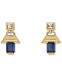 Azlee - Large Escalier Sapphire Earrings - Lyst