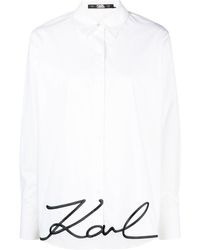 Karl Lagerfeld - Hemd aus Bio-Baumwolle - Lyst