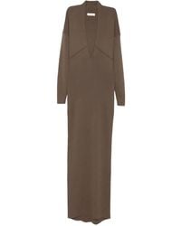 Entire studios - V-Neck Panelled Maxi Dress - Lyst