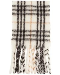 Burberry - Sciarpa A Quadri Con Frange - Lyst