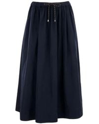 Veronica Beard - Bates Drawstring Midi Skirt - Lyst