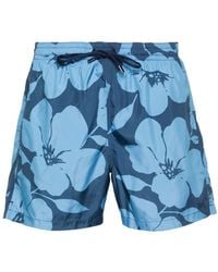Canali - Floral-print Swim Shorts - Lyst