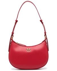 Pinko - Shoulder Bag With Love Birds Diamond Cut Detail - Lyst