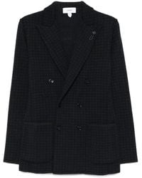 Lardini - Chaqueta con pied de poule y doble botonadura - Lyst