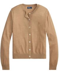 Polo Ralph Lauren - Cardigan En Laine À Logo Brodé - Lyst