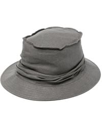 Yohji Yamamoto - Draped-Detail Bucket Hat - Lyst