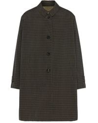Maison Margiela - Buttoned Plaid Trench Coat - Lyst