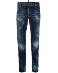 DSquared² - Flag Patch Slim-Fit Jeans - Lyst