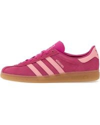 adidas - Munchen Three-Stripe Suede Trainers - Lyst