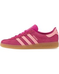 adidas - Munchen Three-Stripe Suede Trainers - Lyst